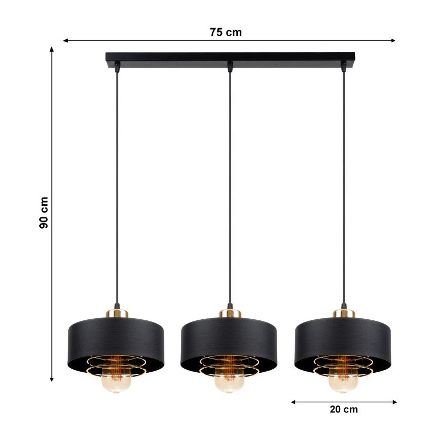 Πολύφωτο σε σχοινί VEST 3xE27/60W/230V
