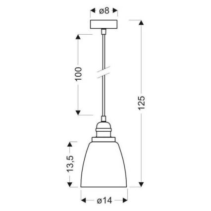 Πολύφωτο σε σχοινί VOICE 1xE27/40W/230V