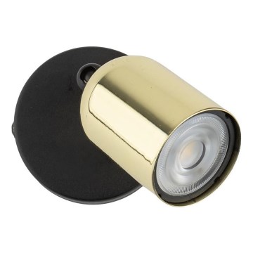 Προβολέας τοίχου TOP 1xGU10/10W/230V μαύρο/χρυσαφί