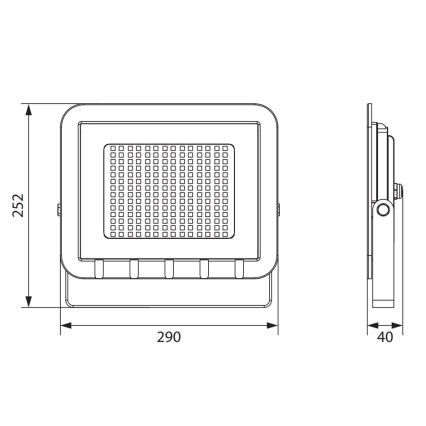 Προβολέας LED ALUM 1xLED/100W/230V IP65 4000K