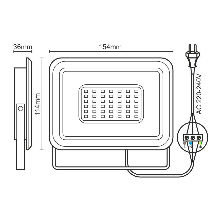 Προβολέας LED LED/30W/230V 4000K IP65