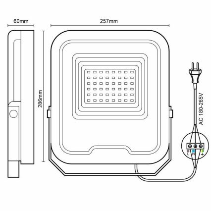 Προβολέας LED PROFI LED/100W/180-265V 5000K IP65