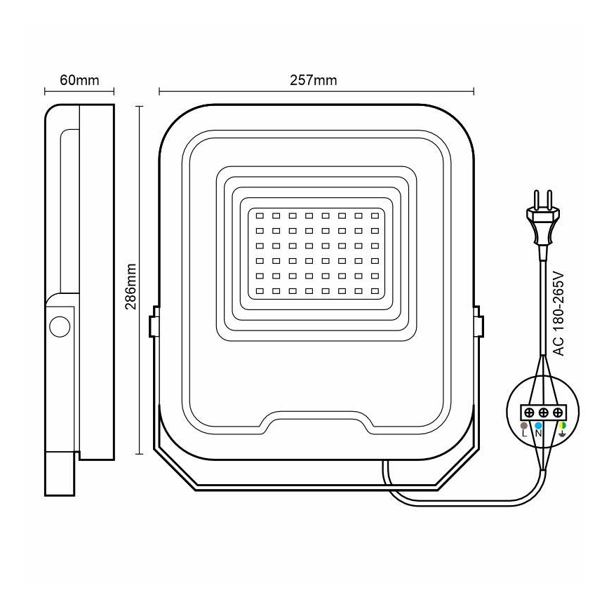 Προβολέας LED PROFI LED/100W/180-265V 5000K IP65