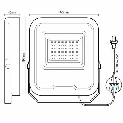 Προβολέας LED PROFI LED/30W/180-265V 5000K IP65