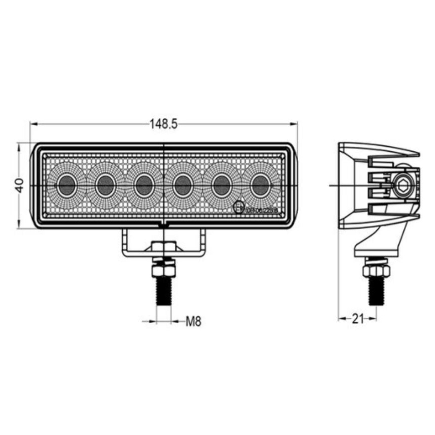 Προβολέας LED αυτοκινήτου OSRAM LED/24W/10-30V IP68 5700K
