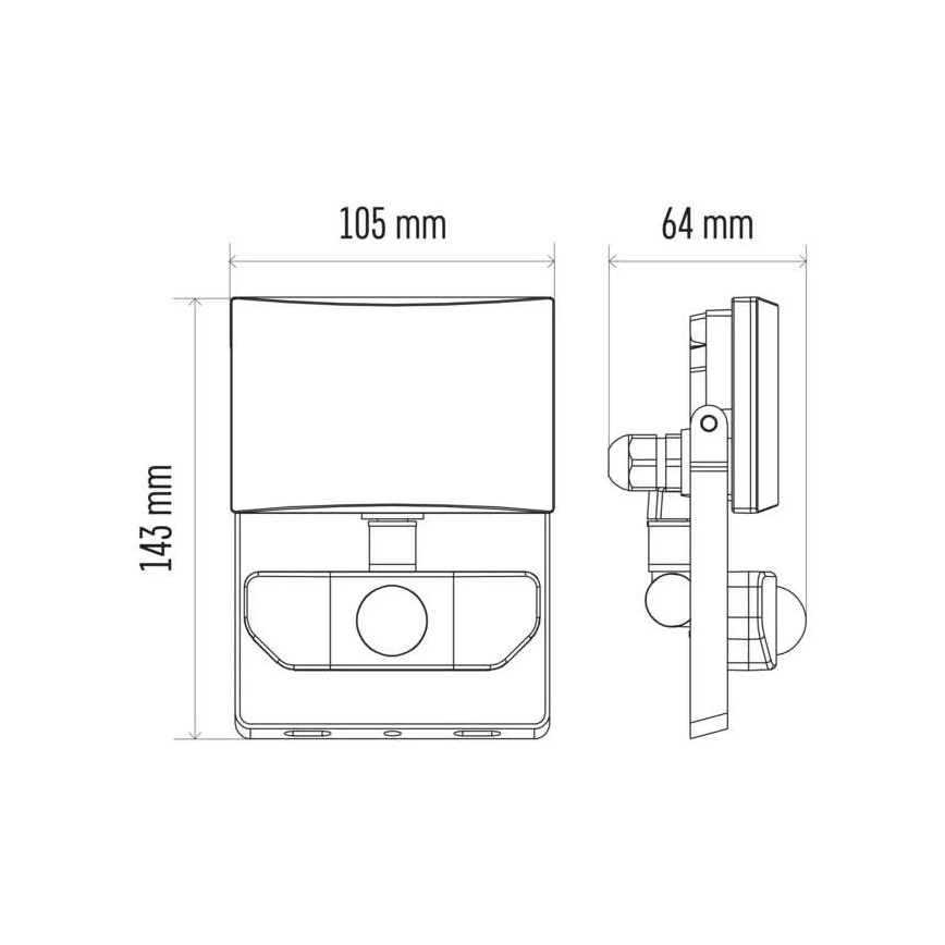 Προβολέας LED με αισθητήρα LED/10,5W/230V IP54