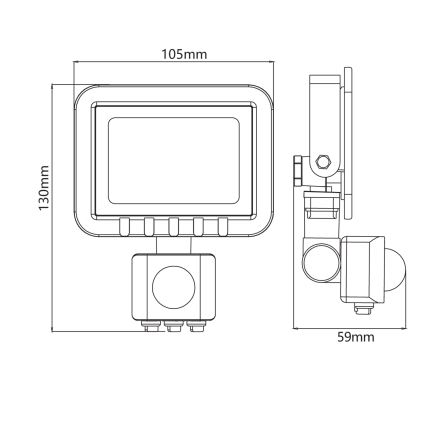 Προβολέας LED με αισθητήρα LED/10W/230V IP65