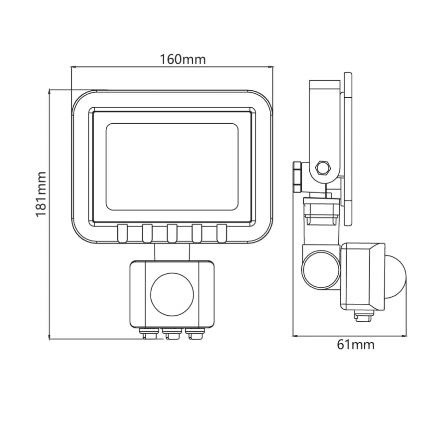 Προβολέας LED με αισθητήρα LED/30W/230V IP65