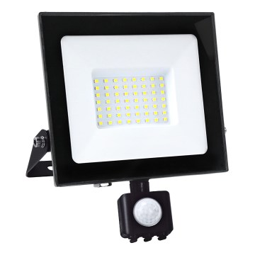 Προβολέας LED με αισθητήρα LED/50W/230V 6500K IP44 μαύρο