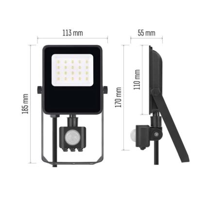 Προβολέας LED με αισθητήρα VISIO LED/10W/230V 4000K IP65