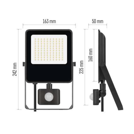 Προβολέας LED με αισθητήρα VISIO LED/50W/230V 4000K IP65