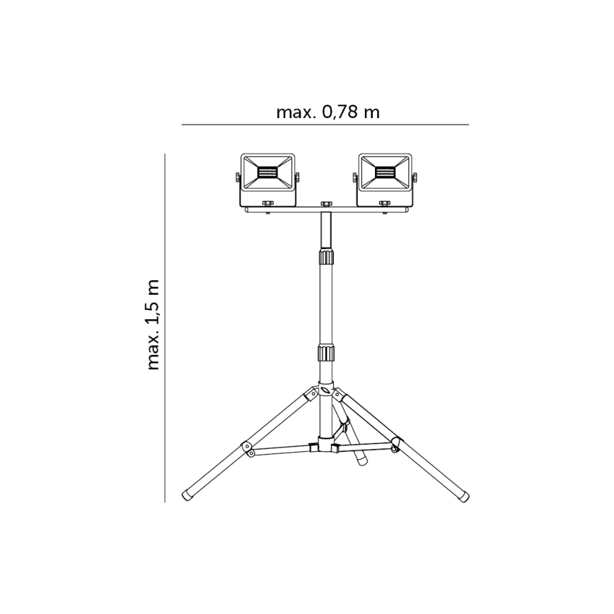 Προβολέας LED με βάση 2xLED/30W/230V IP65