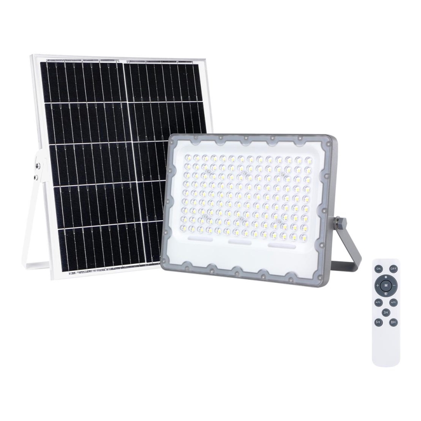 Προβολέας LED με ηλιακό πάνελ FOCUS 100W/15000 mAh 3,2V 6000K IP65 + τηλεχειριστήριο