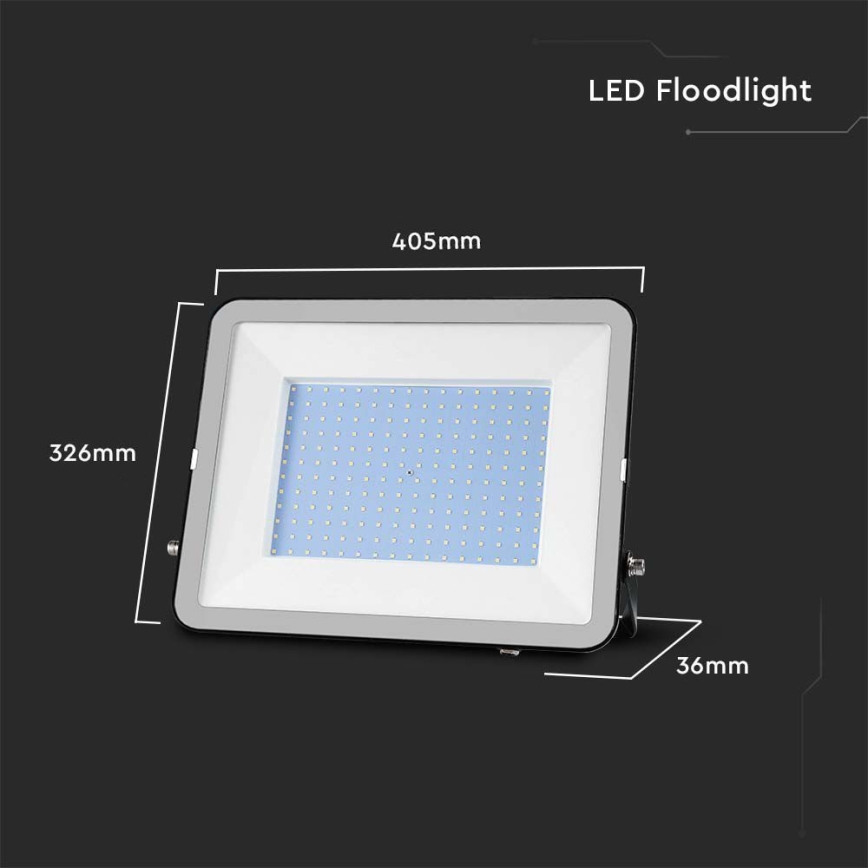 Προβολέας εξωτερικού χώρου LED SAMSUNG CHIP LED/200W/230V 4000K IP65 μαύρο