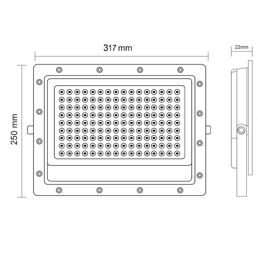 Προβολέας εξωτερικού χώρου LED LED/200W/230V 5000K IP65 γκρι