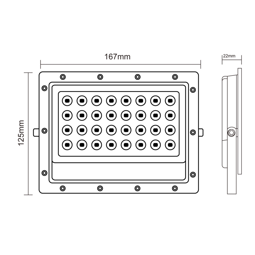 Προβολέας εξωτερικού χώρου LED LED/50W/230V 5000K IP65 γκρι