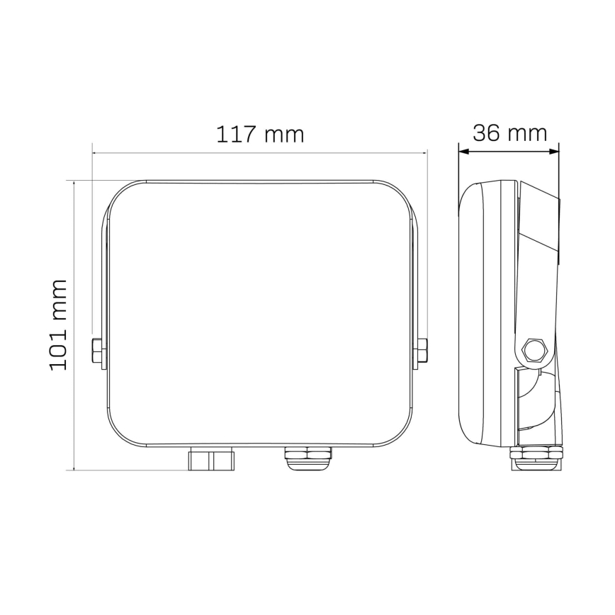 Προβολέας εξωτερικού χώρου LED MILKY LED/20W/230V 4000K IP65 μαύρο