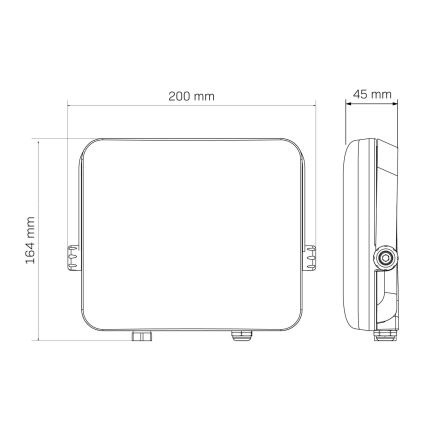 Προβολέας εξωτερικού χώρου LED MILKY LED/50W/230V 4000K IP65 μαύρο