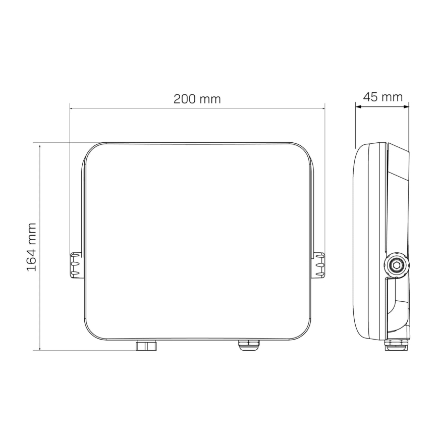 Προβολέας εξωτερικού χώρου LED MILKY LED/50W/230V 4000K IP65 μαύρο