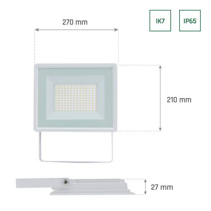 Προβολέας εξωτερικού χώρου LED NOCTIS LUX 3 LED/100W/230V 4000K IP65 λευκό