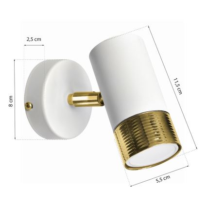 Προβολέας τοίχου DANI 1xGU10/8W/230V