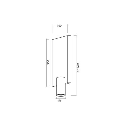 Προβολέας τοίχου GENESIS 1xGU10/8W/230V μαύρο