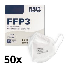 Προστατευτικός εξοπλισμός - μάσκα προστασίας FFP3 NR CE 0370 50τμχ