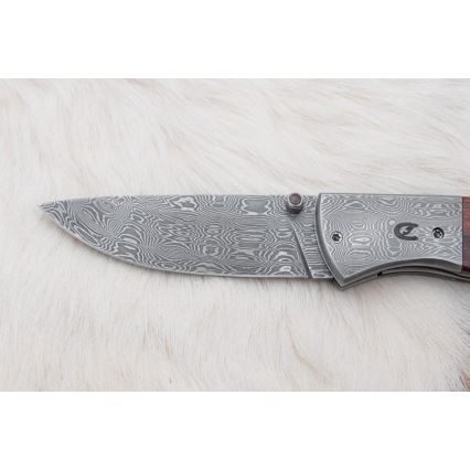 Πτυσσόμενο μαχαίρι Δαμασκού 8 cm ironwood