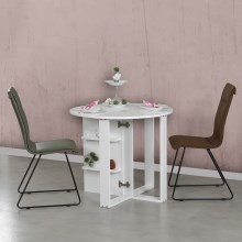 Πτυσσόμενο τραπέζι MIDDLE 77x90 cm λευκό