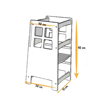 Πύργος εκμάθησης KULE 90x50 cm καφέ