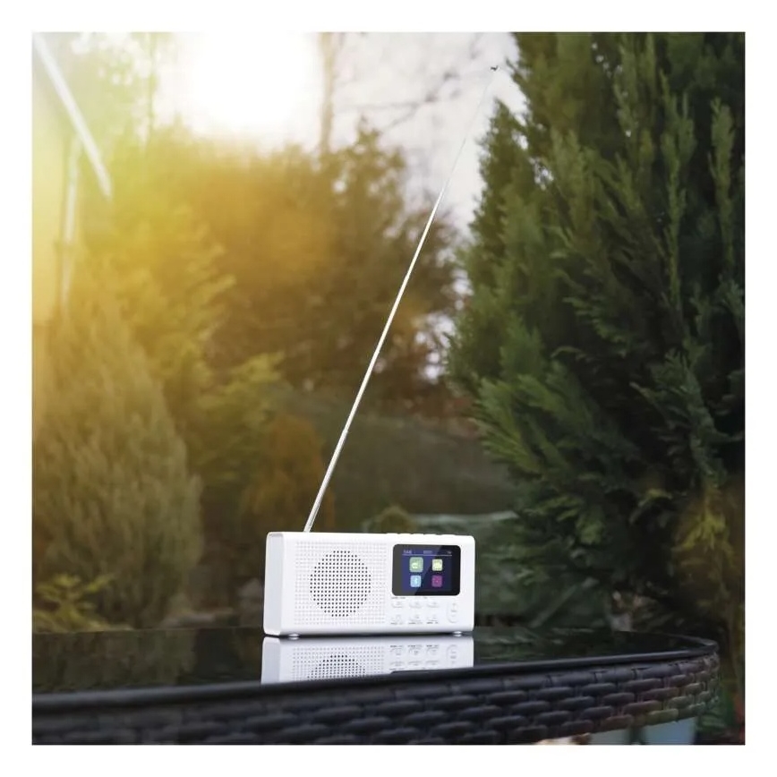 Ραδιόφωνο DAB DAB+ FM 3W/5V/4xAA λευκό