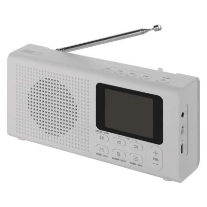 Ραδιόφωνο DAB DAB+ FM 3W/5V/4xAA λευκό