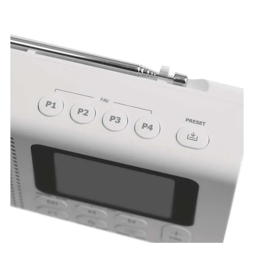 Ραδιόφωνο DAB DAB+ FM 3W/5V/4xAA λευκό