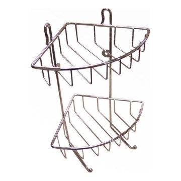Ράφι Μπάνιου 2 Θέσεων 22,5x30 cm γυαλιστερό χρώμιο