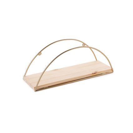 Ράφι τοίχου 45x18 cm δρυς/χρυσό