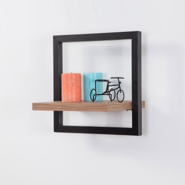 Ράφι τοίχου DECOR 35x35 cm καφέ/μαύρο