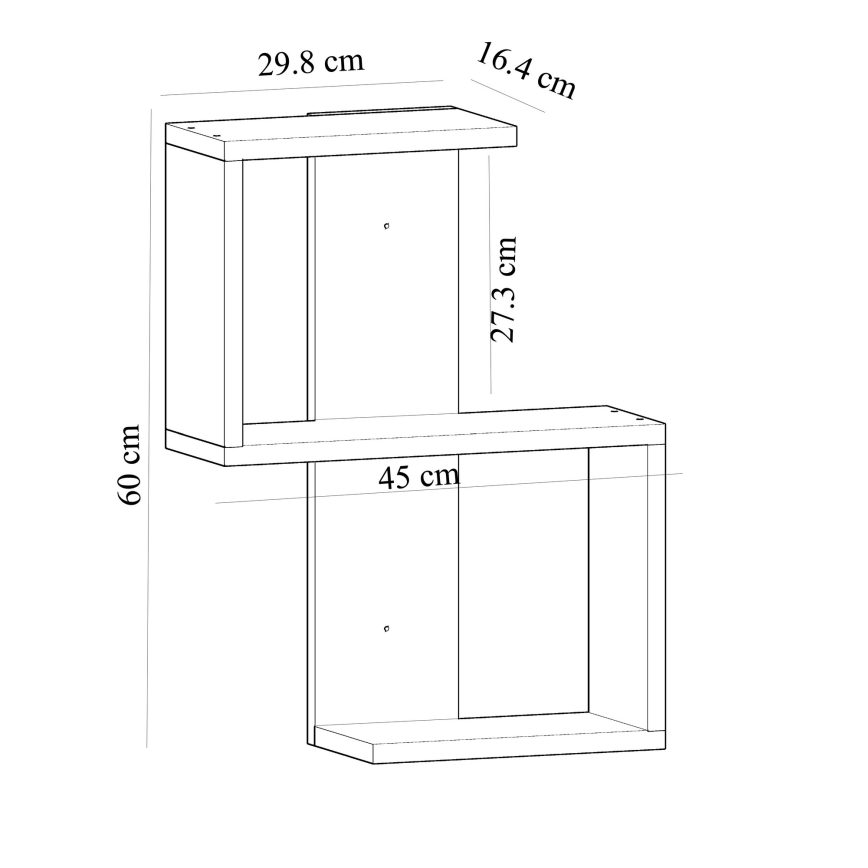 Ράφι τοίχου OCTA 60x45 cm λευκό