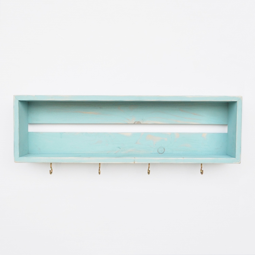 Ράφι τοίχου RAF 21x70 cm μπλε χρώμα ελάτης
