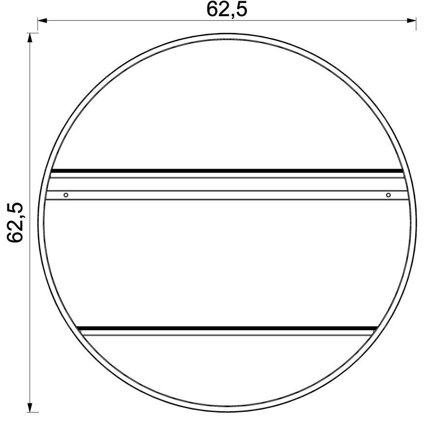 Ράφι τοίχου SHELF διάμετρος 62,5 cm δρυς
