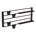Ράφι τοίχου με γλάστρες και LED φωτισμός SHELF 50x118 cm μαύρο/πεύκο