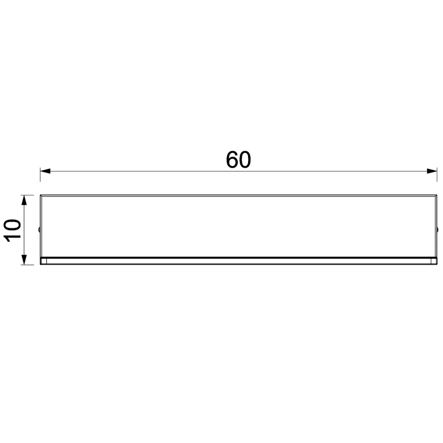 Ράφι τοίχου με φωτισμό LED SHELF 10x60 cm μαύρο