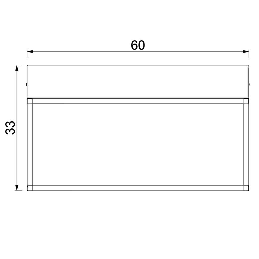 Ράφι τοίχου με φωτισμό LED SHELF 33x60 cm μαύρο