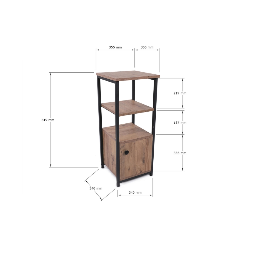 Ραφιέρα δαπέδου STIL 81,9x35,5 cm μπεζ/μαύρο