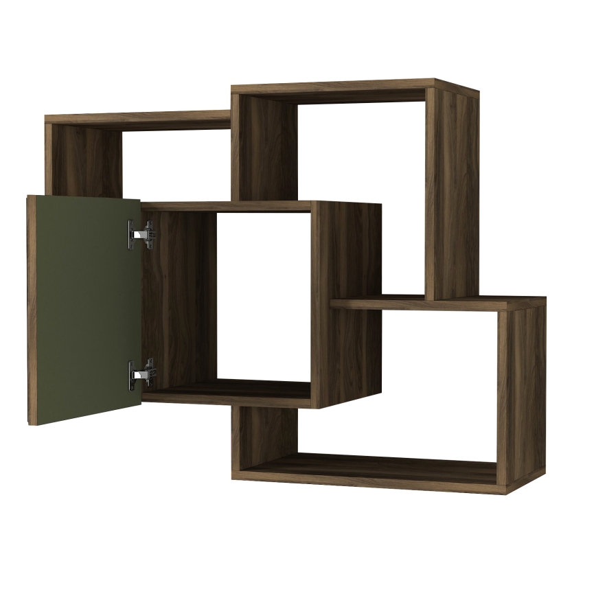 Ραφιέρα τοίχου ARCO 73x79,2 cm καφέ/πράσινο