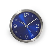 Ρολόι τοίχου 1xAA/1,5V ανοξείδωτο ατσάλι 30 cm μπλε