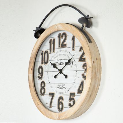 Ρολόι τοίχου 1xAA διάμετρος 50 cm μπεζ
