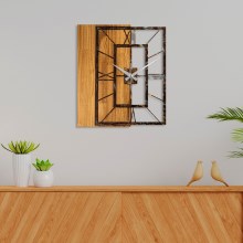 Ρολόι τοίχου 49x58 cm 1xAA ξύλο/μέταλλο