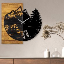Ρολόι τοίχου 56x58 cm 1xAA ξύλο/μέταλλο