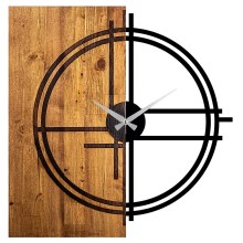 Ρολόι τοίχου 58x56 cm 1xAA ξύλο/μέταλλο
