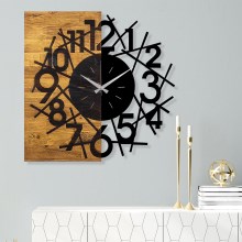 Ρολόι τοίχου 59x58 cm 1xAA ξύλο/μέταλλο